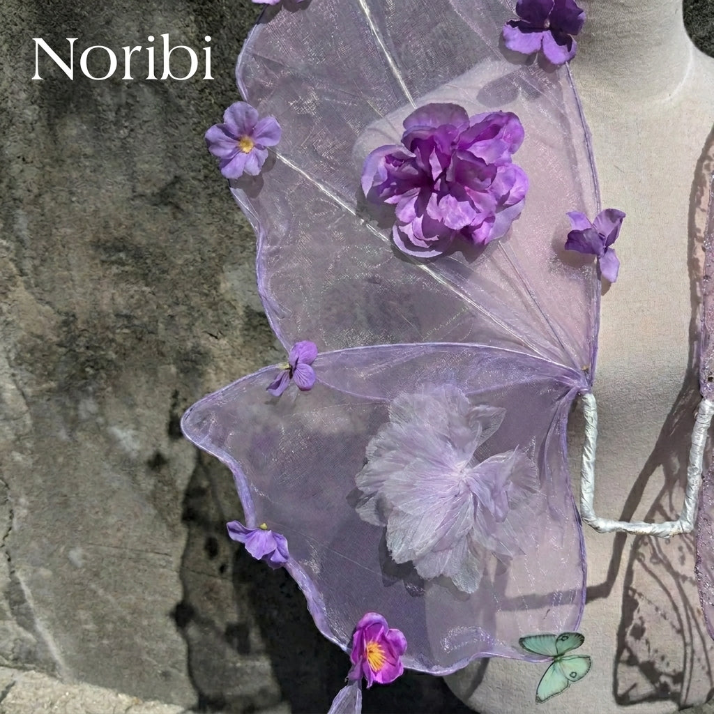 Purple Floral Fairy Wings Butterfly Cosplay Costume Accessory
