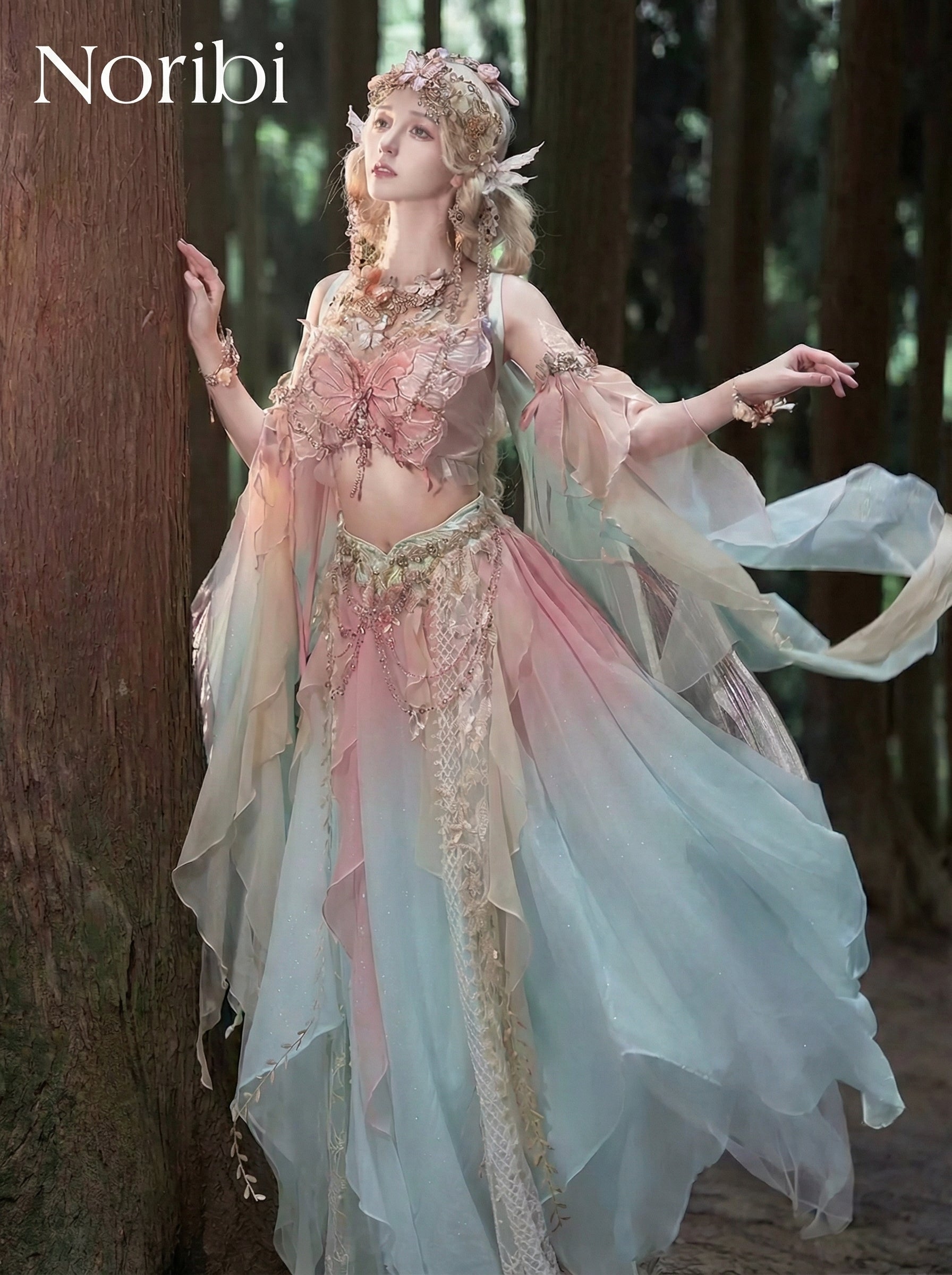 Pastel Fairy Dress, Elf Costume, Fantasy Cosplay Outfit