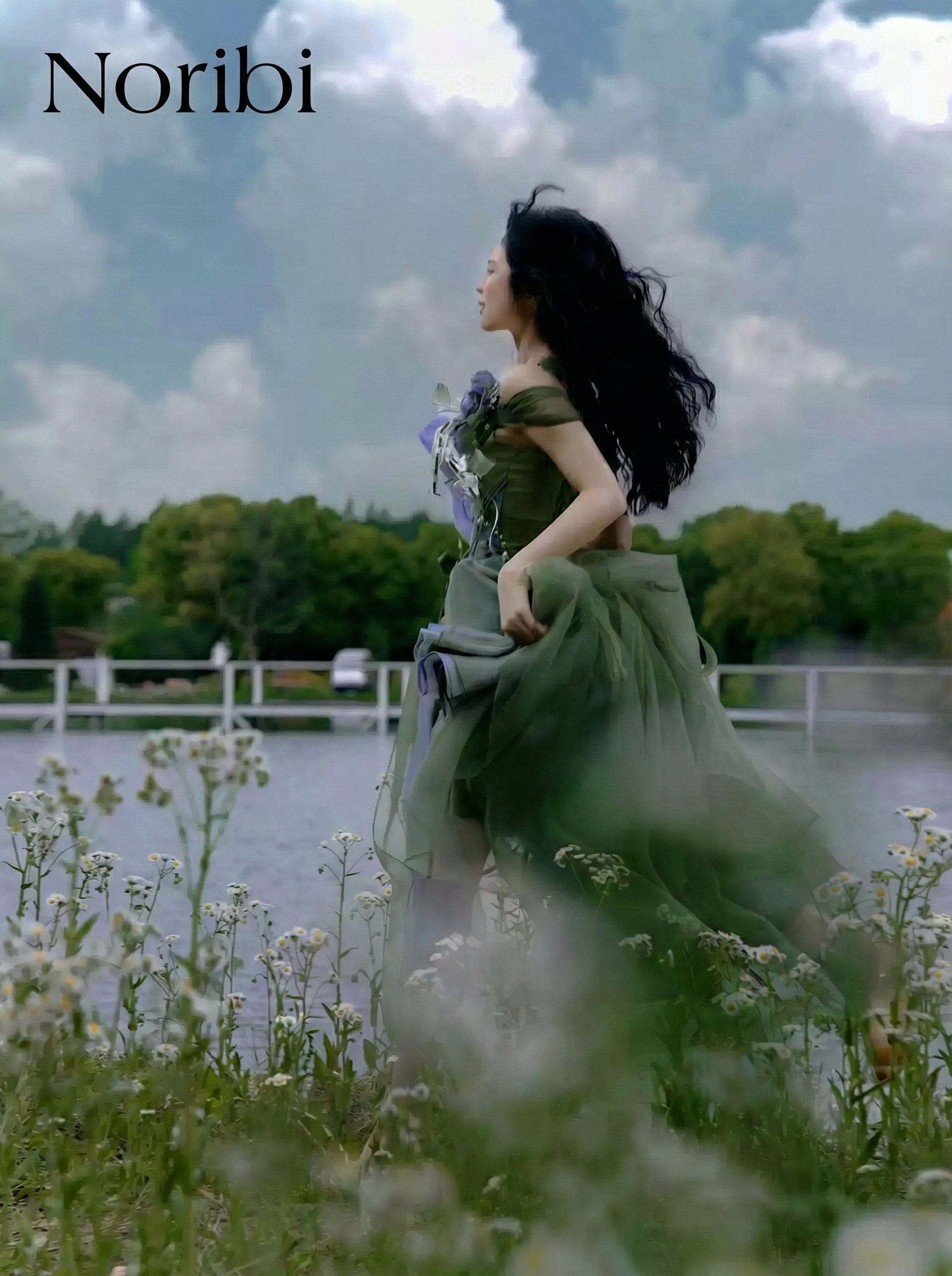 Green Fairy Dress, Off Shoulder Pixie Gown, Woodland Costume