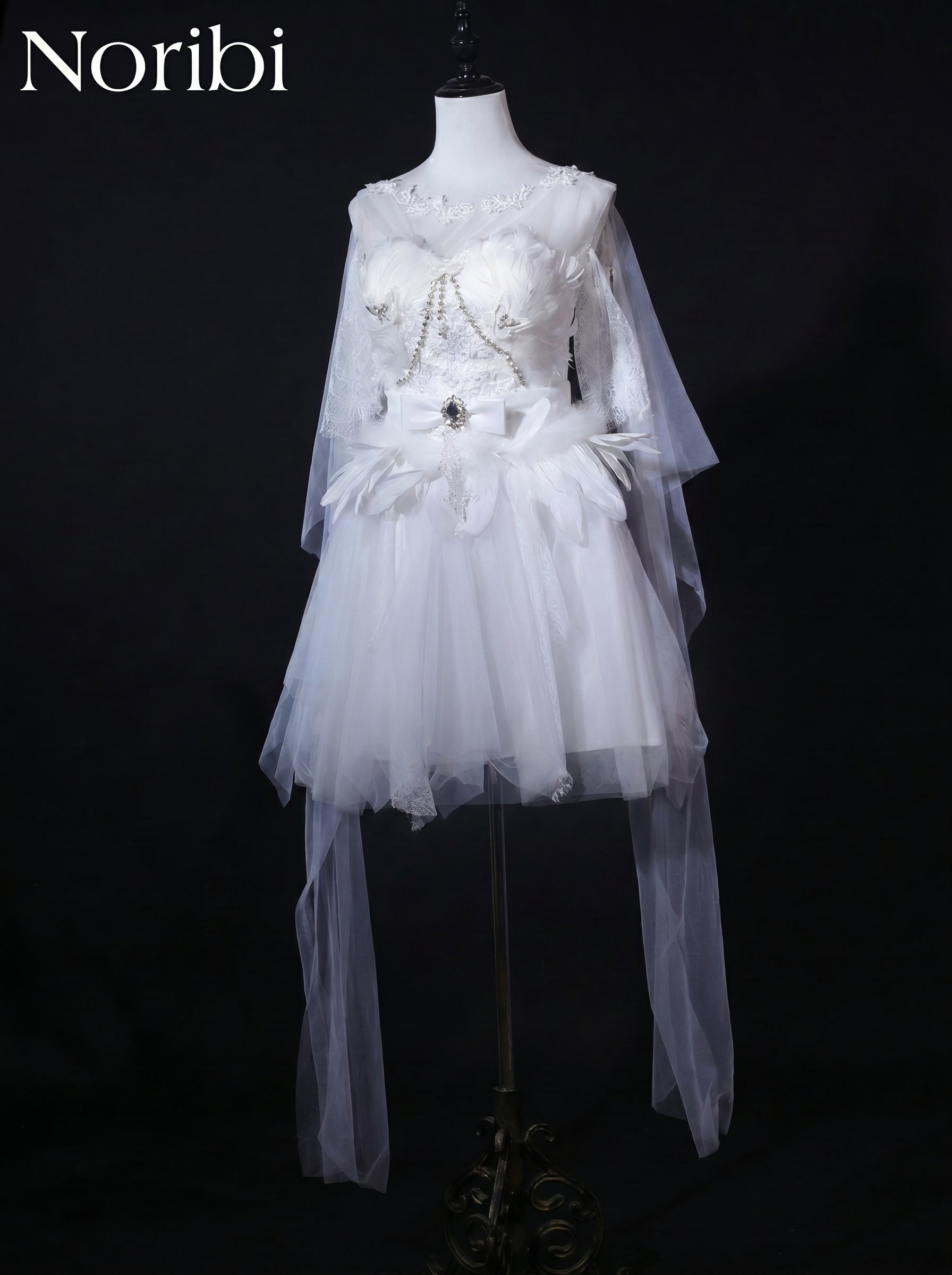 White Fairy Tulle Dress, Ethereal Lace Fantasy Costume, Bridal