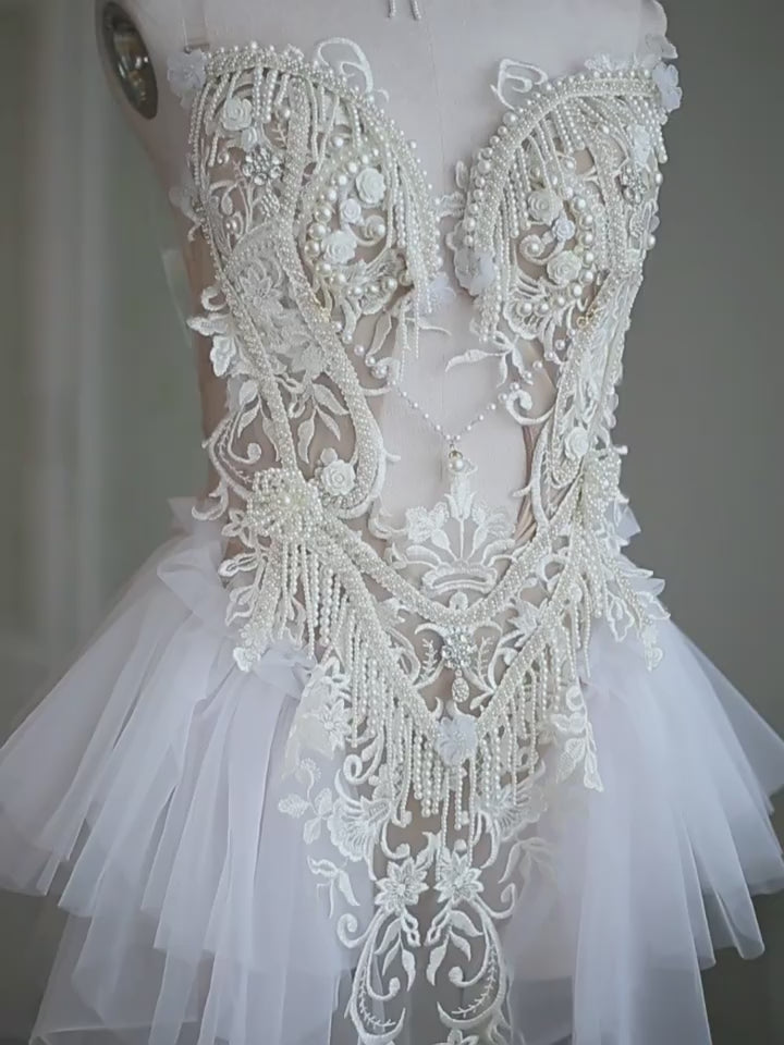 White Fairy Dress with Wings, Ethereal Costume, Fairycore Outfit